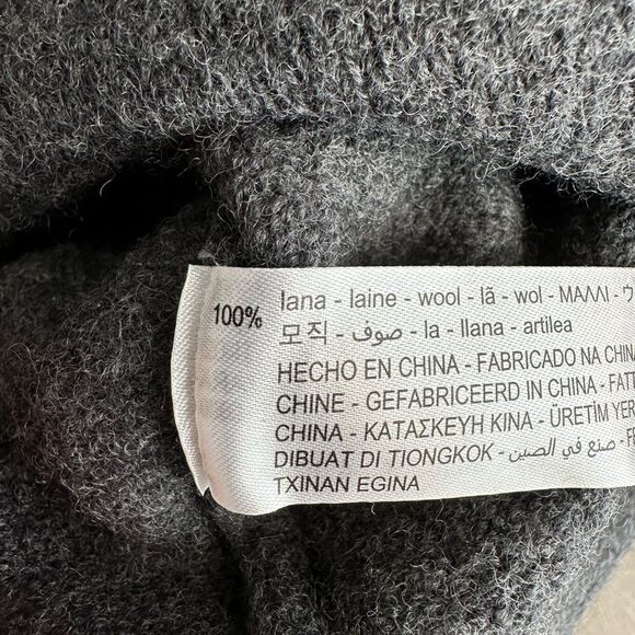 ZARA 100% WOOL SLEEVELESS DRESS GREY SMALL MEASUREMENTS - Picture 3 of 3